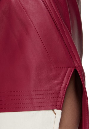  - RICK OWENS  - Visible Pocket Lining Drawstring Waist Leather Boxer Shorts