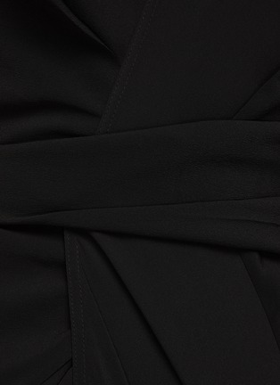  - RICK OWENS  - ‘Laura’ Halter V-Neck Ruched Detail Silk Blend Midi Dress