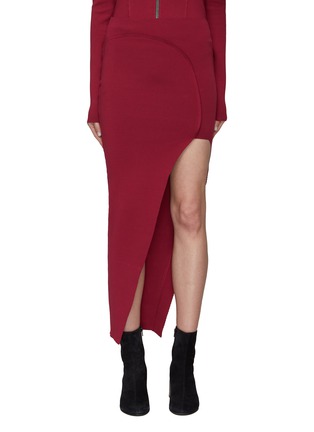 Main View - Click To Enlarge - RICK OWENS  - ‘Theresa’ Asymmetric Drop Hem Knit Skirt