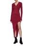Figure View - Click To Enlarge - RICK OWENS  - ‘Theresa’ Asymmetric Drop Hem Knit Skirt