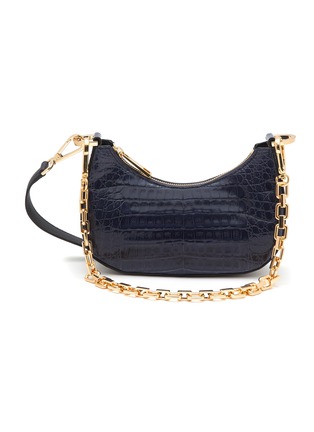 Main View - Click To Enlarge - MARIA OLIVER - MINI ‘MIA’ CAIMAN LEATHER HOBO BAG