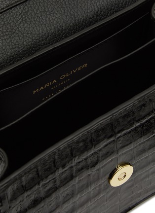 Detail View - Click To Enlarge - MARIA OLIVER - ‘VALENCIA’ CAIMAN LEATHER CROSSBODY BAG
