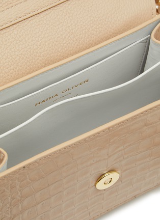 Detail View - Click To Enlarge - MARIA OLIVER - ‘VALENCIA’ CAIMAN LEATHER CROSSBODY BAG