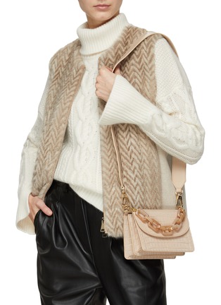 Figure View - Click To Enlarge - MARIA OLIVER - ‘VALENCIA’ CAIMAN LEATHER CROSSBODY BAG