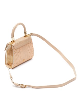 Detail View - Click To Enlarge - MARIA OLIVER - MINI ‘MICHELLE’ TOP HANDLE PYTHON LEATHER BAG