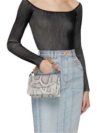 Figure View - Click To Enlarge - MARIA OLIVER - ‘VALENCIA’ PYTHON LEATHER CROSSBODY BAG