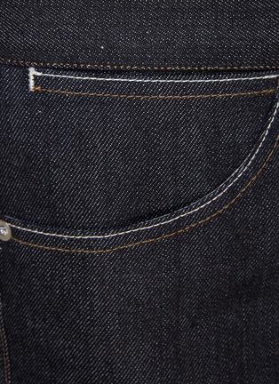  - JIL SANDER - Contrast Stitch Unwashed Denim Straight Fit Jeans