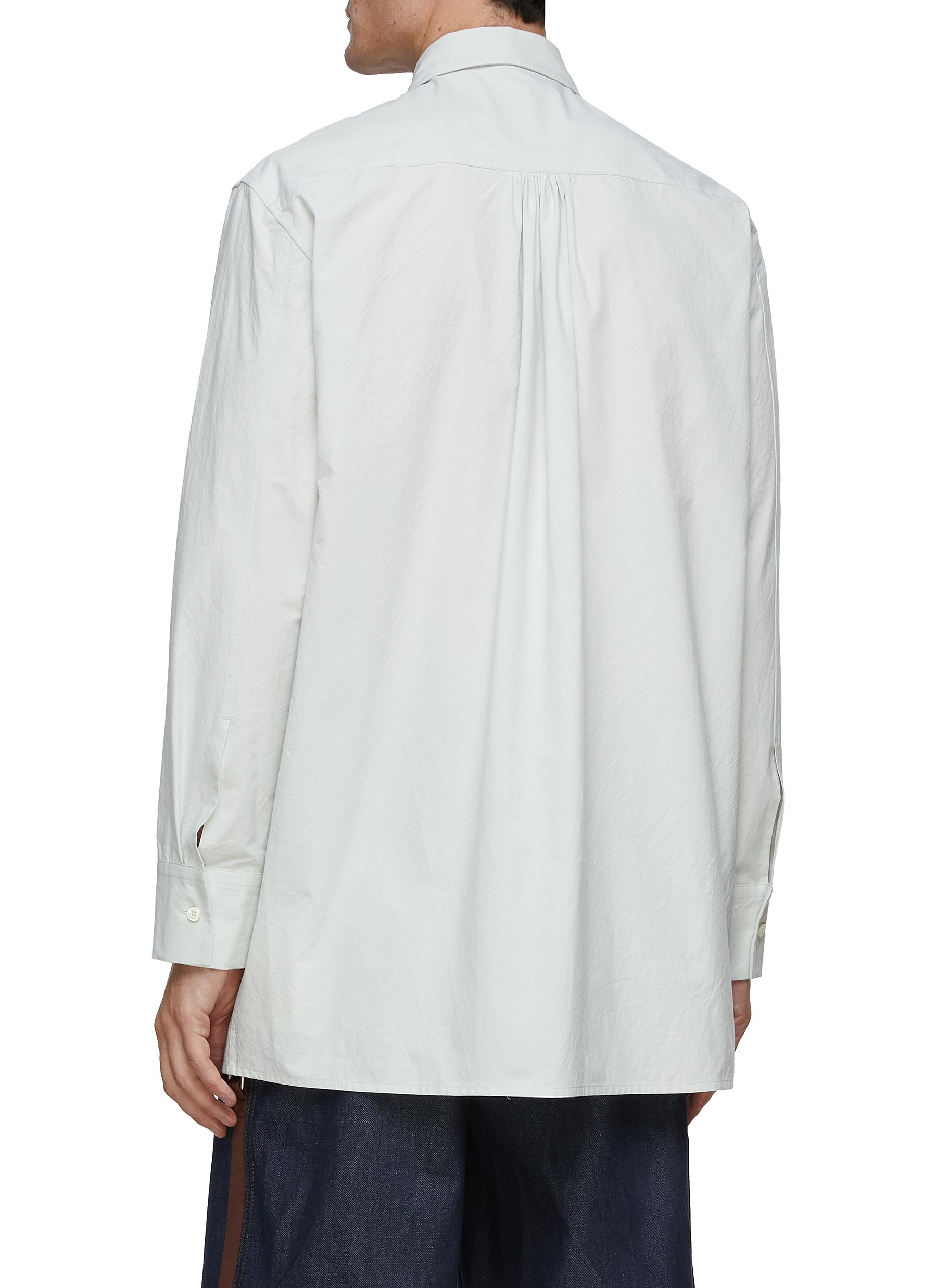 POINT COLLAR BOXY COTTON SHIRT