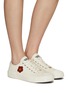 Figure View - Click To Enlarge - KENZO - ‘Kenzoschool’ Boke Embroidery Canvas Low Top Lace Up Sneakers