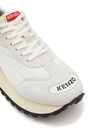 Detail View - Click To Enlarge - KENZO - Kenzosmile Suede Panel Sneakers