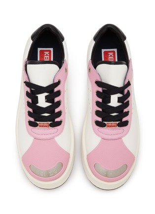 Detail View - Click To Enlarge - KENZO - ‘Hoops’ Low Top Lace Up Sneakers
