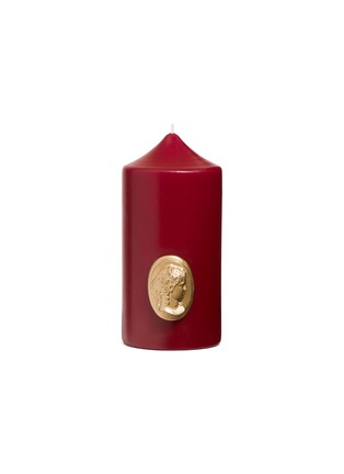 Main View - Click To Enlarge - TRUDON - Cameo Pillar Candles — Burgundy