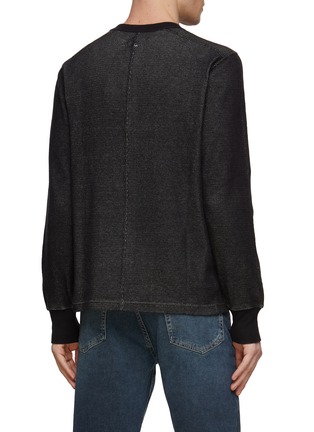 Back View - Click To Enlarge - RAG & BONE - ‘COLLIN’ LONG SLEEVE COTTON KNIT HENLEY T-SHIRT