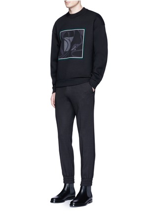 Figure View - Click To Enlarge - WOOYOUNGMI - Fleece wool suiting fabric jogging pants