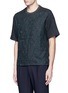Front View - Click To Enlarge - WOOYOUNGMI - Floral embroidery wool T-shirt