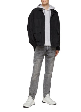 Figure View - Click To Enlarge - RAG & BONE - ‘FIT 3 AUTHENTIC’ STRETCH MID WASH TAPERED JEANS