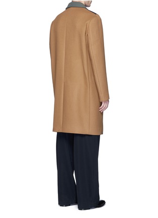 Back View - Click To Enlarge - WOOYOUNGMI - Colourblock swirl wool-cashmere coat