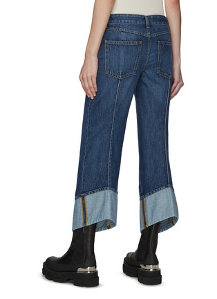 Back View - Click To Enlarge - BOTTEGA VENETA - Curved Rolled Up Straight Jeans