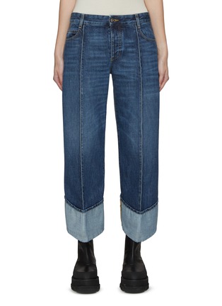 Main View - Click To Enlarge - BOTTEGA VENETA - Curved Rolled Up Straight Jeans