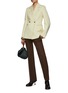 Figure View - Click To Enlarge - BOTTEGA VENETA - Curved Sleeve Double Breasted Wool Blazer