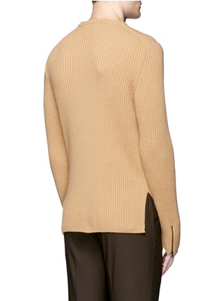 Back View - Click To Enlarge - WOOYOUNGMI - Zip cuff side split sweater
