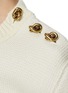 - BOTTEGA VENETA - Knot Buttoned Shoulder Wool Knit Crewneck Sweater