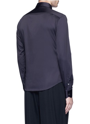 Back View - Click To Enlarge - WOOYOUNGMI - Spread collar stretch cotton blend shirt
