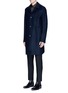 Front View - Click To Enlarge - WOOYOUNGMI - Piped sleeve balmacaan coat