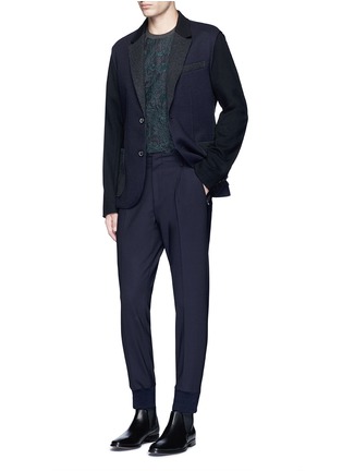 Figure View - Click To Enlarge - WOOYOUNGMI - Pleated front wool blend jogging pants
