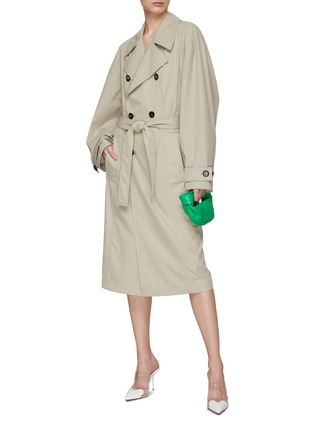 Figure View - Click To Enlarge - BOTTEGA VENETA - Technical Double Breasted Trench Coat