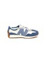 Main View - Click To Enlarge - NEW BALANCE - ‘327’ Elastic Lace Low Top Kids Sneakers