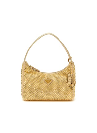 Re-Edition Mini embellished shoulder bag in gold - Prada
