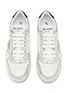 Detail View - Click To Enlarge - PRADA - ‘Downtown’ Logo Plaque Leather Sneakers