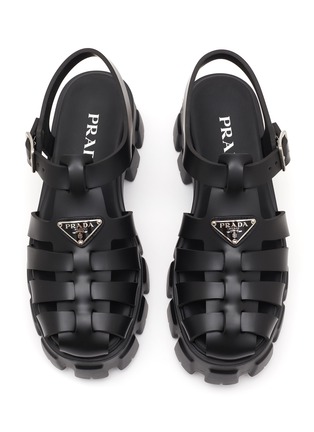 Detail View - Click To Enlarge - PRADA - Logo Plaque Lug Sole Fisherman Sandals