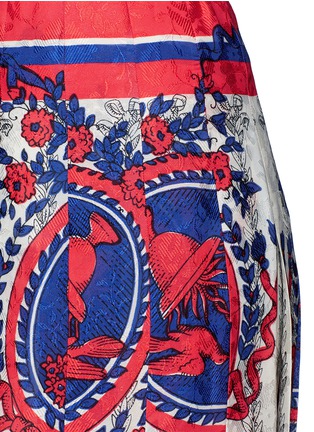 Detail View - Click To Enlarge - GUCCI - Carillon print pleat jacquard skirt