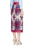 Back View - Click To Enlarge - GUCCI - Carillon print pleat jacquard skirt
