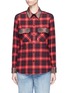 Main View - Click To Enlarge - GUCCI - Stud check cotton flannel shirt