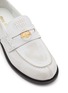 Detail View - Click To Enlarge - MIU MIU - Logo Appliquéd Penny Leather Loafers