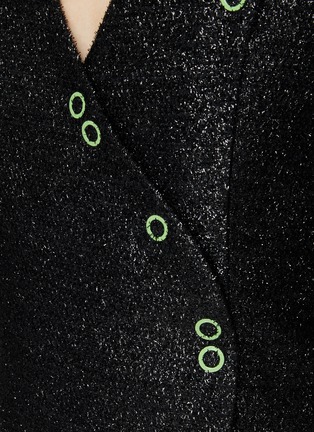  - GANNI - SHOULDER CUTOUT SPARKLE MINI DRESS