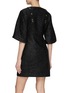 Back View - Click To Enlarge - GANNI - SHOULDER CUTOUT SPARKLE MINI DRESS