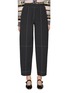 Main View - Click To Enlarge - GANNI - Elasticated Waist Contrast Stitch Cropped Pants