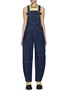 Main View - Click To Enlarge - GANNI - Contrast Stitching Washed Denim Overall