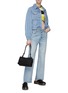 Figure View - Click To Enlarge - GANNI - ‘LOVY’ EXPOSED BUTTON FLY STRAIGHT LEG JEANS