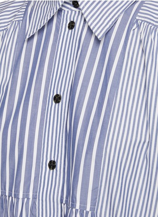  - GANNI - Button Up Striped Mini Shirt Dress