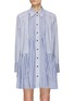 Main View - Click To Enlarge - GANNI - Button Up Striped Mini Shirt Dress