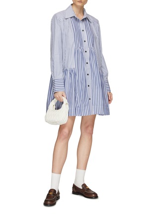 Figure View - Click To Enlarge - GANNI - Button Up Striped Mini Shirt Dress