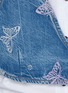  - GANNI - Butterfly Embroidery Washed Denim Cropped Vest