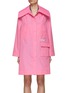 Main View - Click To Enlarge - GANNI - Logo Print Oversized Lapel Button Front Coat