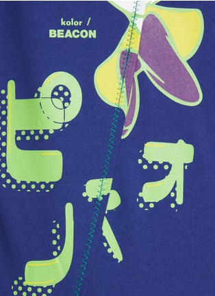  - KOLOR BEACON - Character Graphic Print Spliced Cotton T-Shirt
