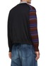 Back View - Click To Enlarge - KOLOR BEACON - Double Layered V-Neck Knit Cardigan